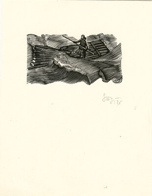 Кириакиди Иван Дмитриевич. Лот из 14 иллюстраций к произведениям А. Фирдоуси, А. Дехлави и П. Махмуду с рукописным письмом от автора, адресованным коллекционеру М.В. Трухницкому